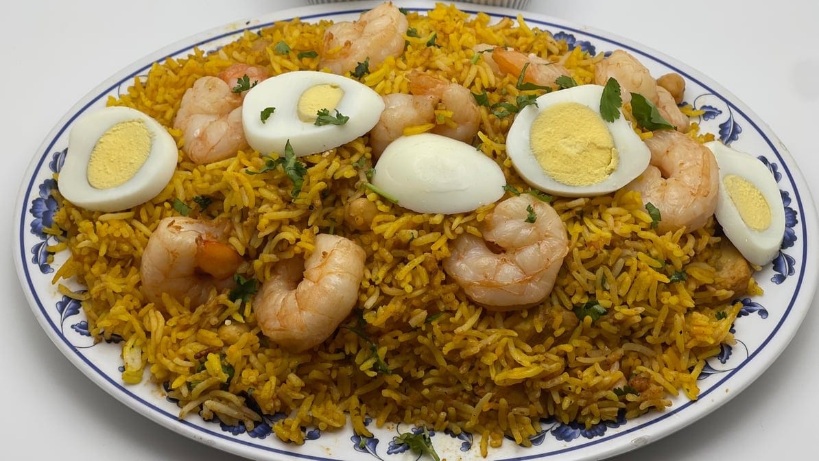 Shrimp Biryani.